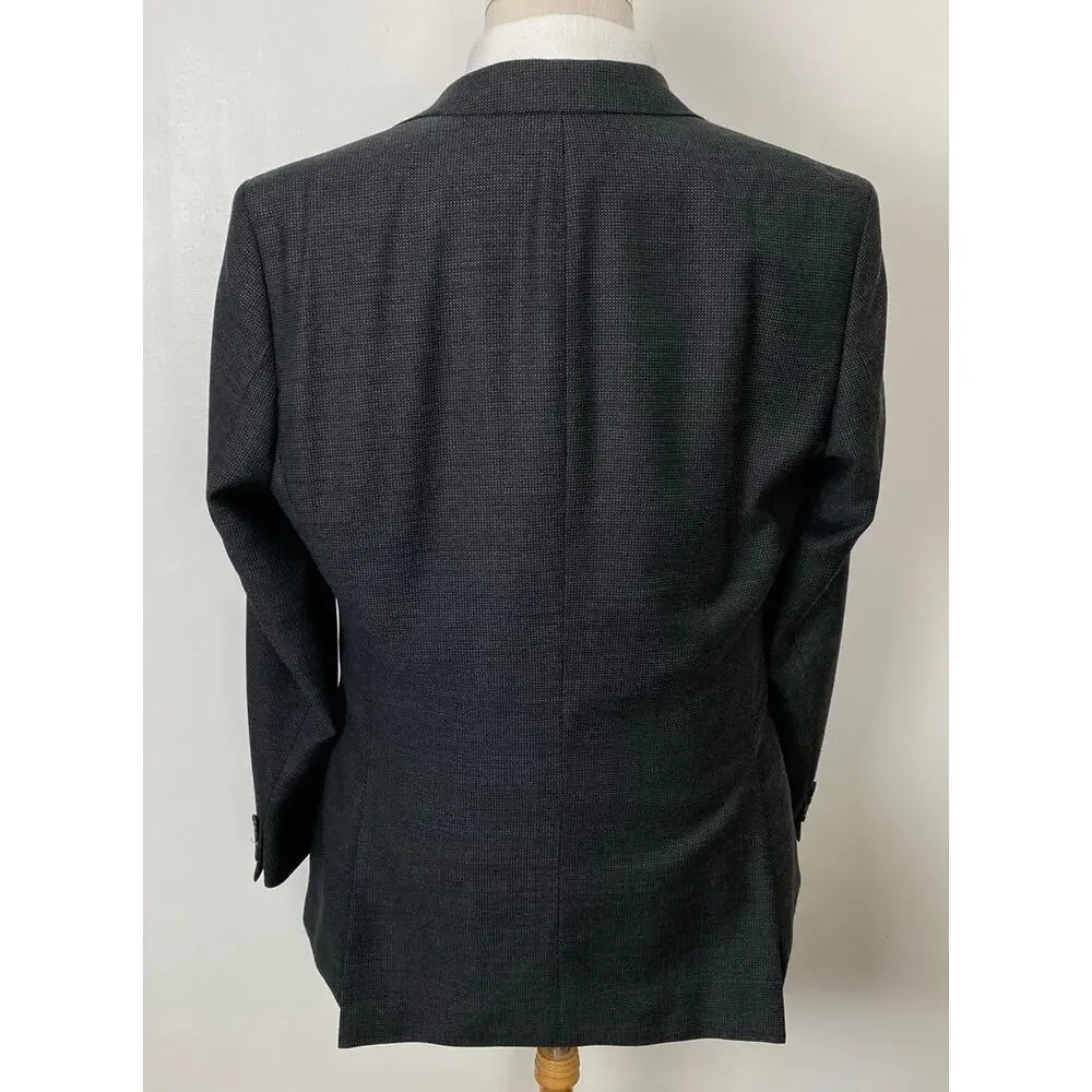 HUGO BOSS Pasini2 Lanificio Tesse textured 2-button wool blazer sport coat 42L